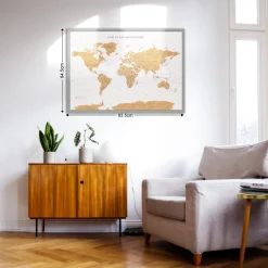 Splosh Travel Map - Grey World Map