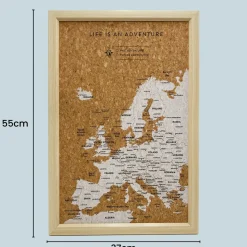 Splosh Travel Map - Inverted Europe Map - Small - White