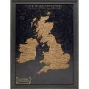Splosh Travel Map - UK & Ireland Map - Small - Black