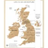 Splosh Travel Map - UK Map - Desk - White
