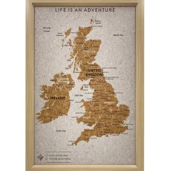 Splosh Travel Map - UK Map - Small - White
