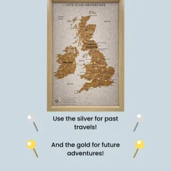 Splosh Travel Map - UK Map - Small - White