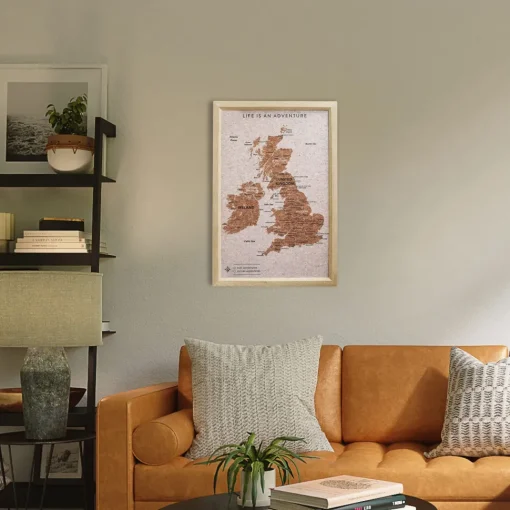 Splosh Travel Map - UK Map - Small - White