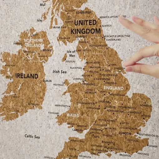 Splosh Travel Map - UK Map - Small - White