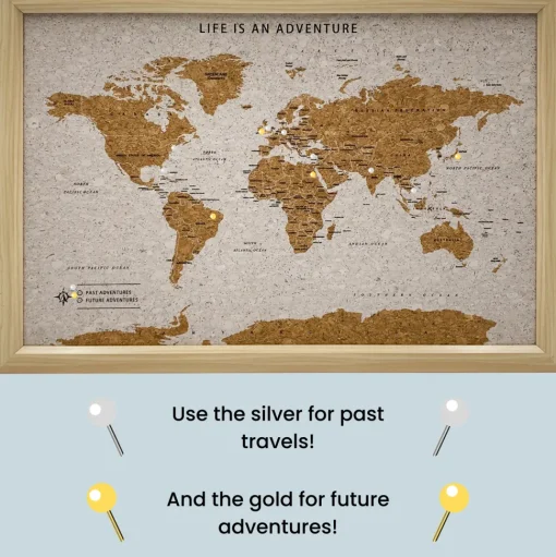 Splosh Travel Map - White World Map