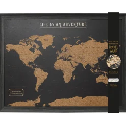 Splosh Travel Map - World Map - Large - Black