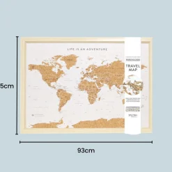 Splosh Travel Map - World Map - Large - White