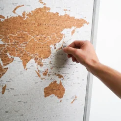 Splosh Travel Map - World Map - Large - Grey