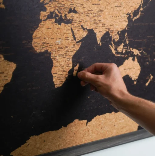 Splosh Travel Map - World Map - Large - Black