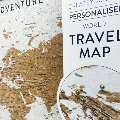 Splosh Travel Map - World Map - Medium - White
