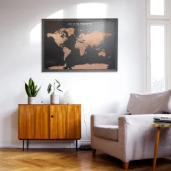 Splosh Travel Map - World Map - Large - Black