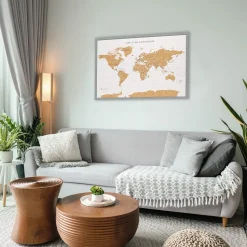 Splosh Travel Map - World Map - Large - Grey