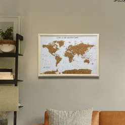 Splosh Travel Map - World Map - Medium - White